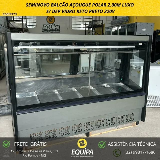 Expositor Açougue Luxo Preto 2,00M Polar