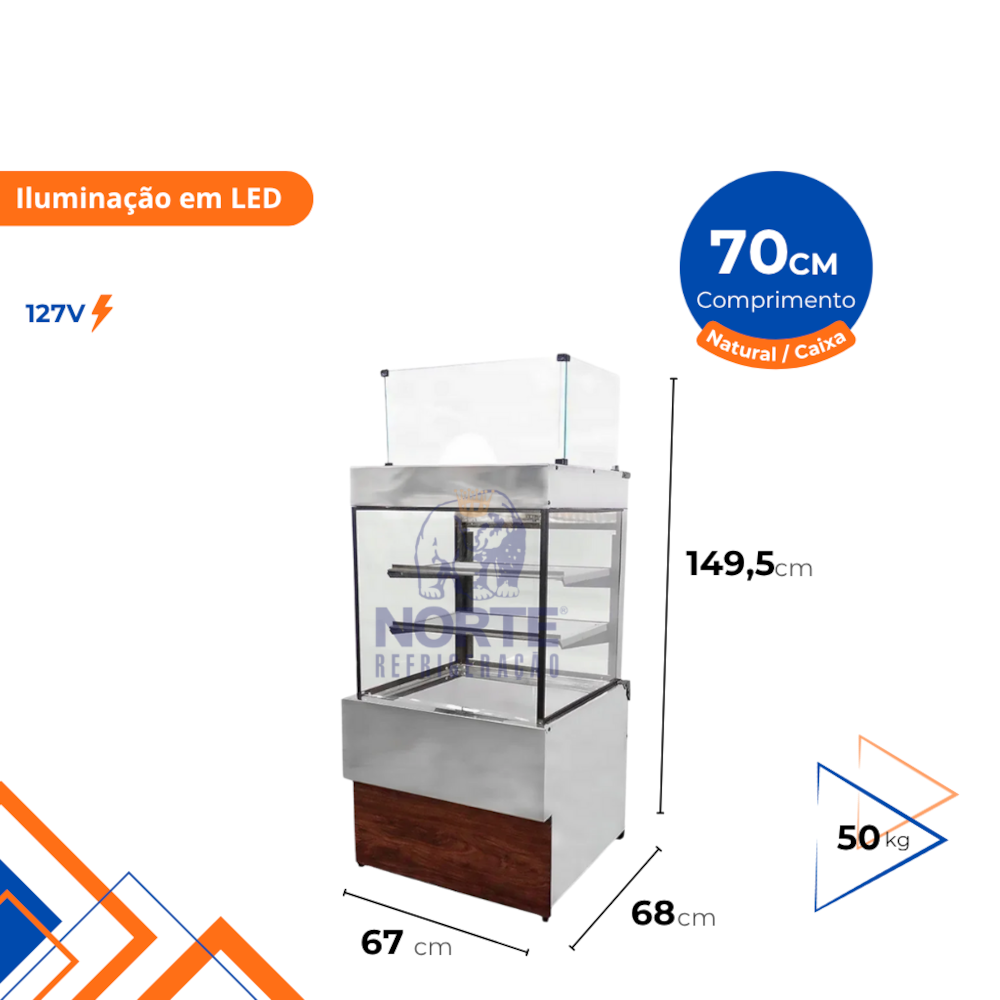 Vitrine Caixa 0,70Cm Luxo Iglu